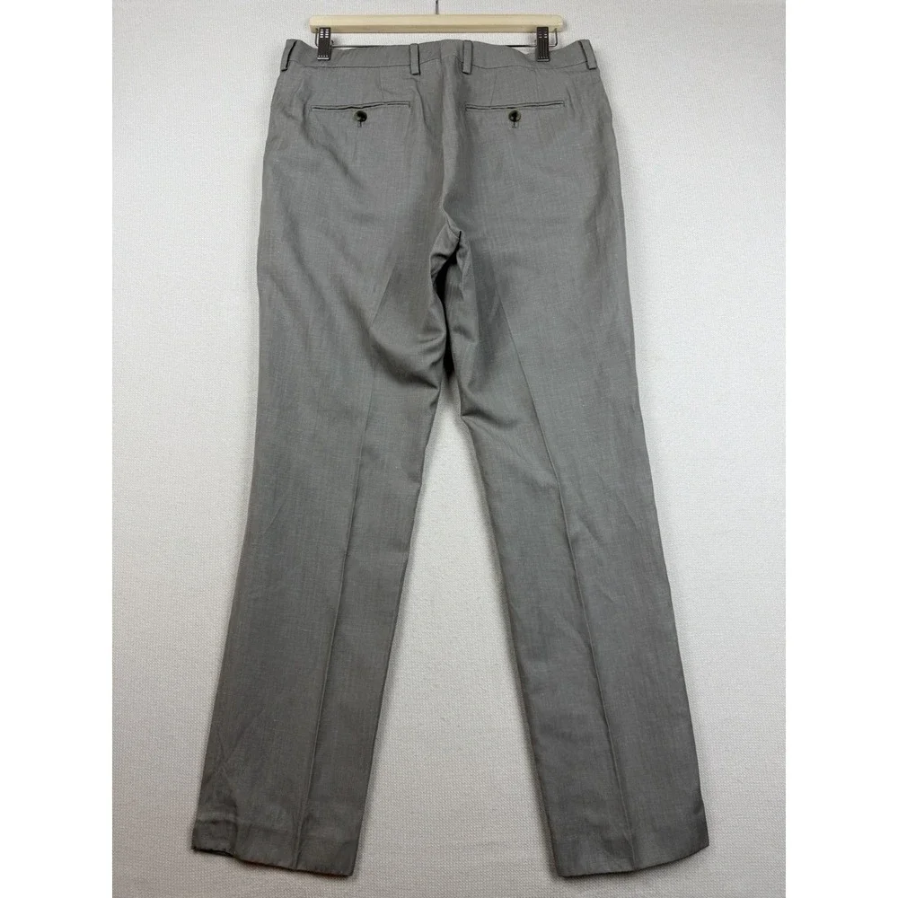 Bonobos Marzotto Wool Linen Blend Athletic Fit Trousers Pants 34x30 Beige Preppy